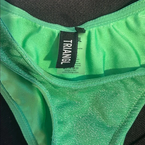 Triangl Green Shimmer Bikini Bottoms - Picture 3 of 6
